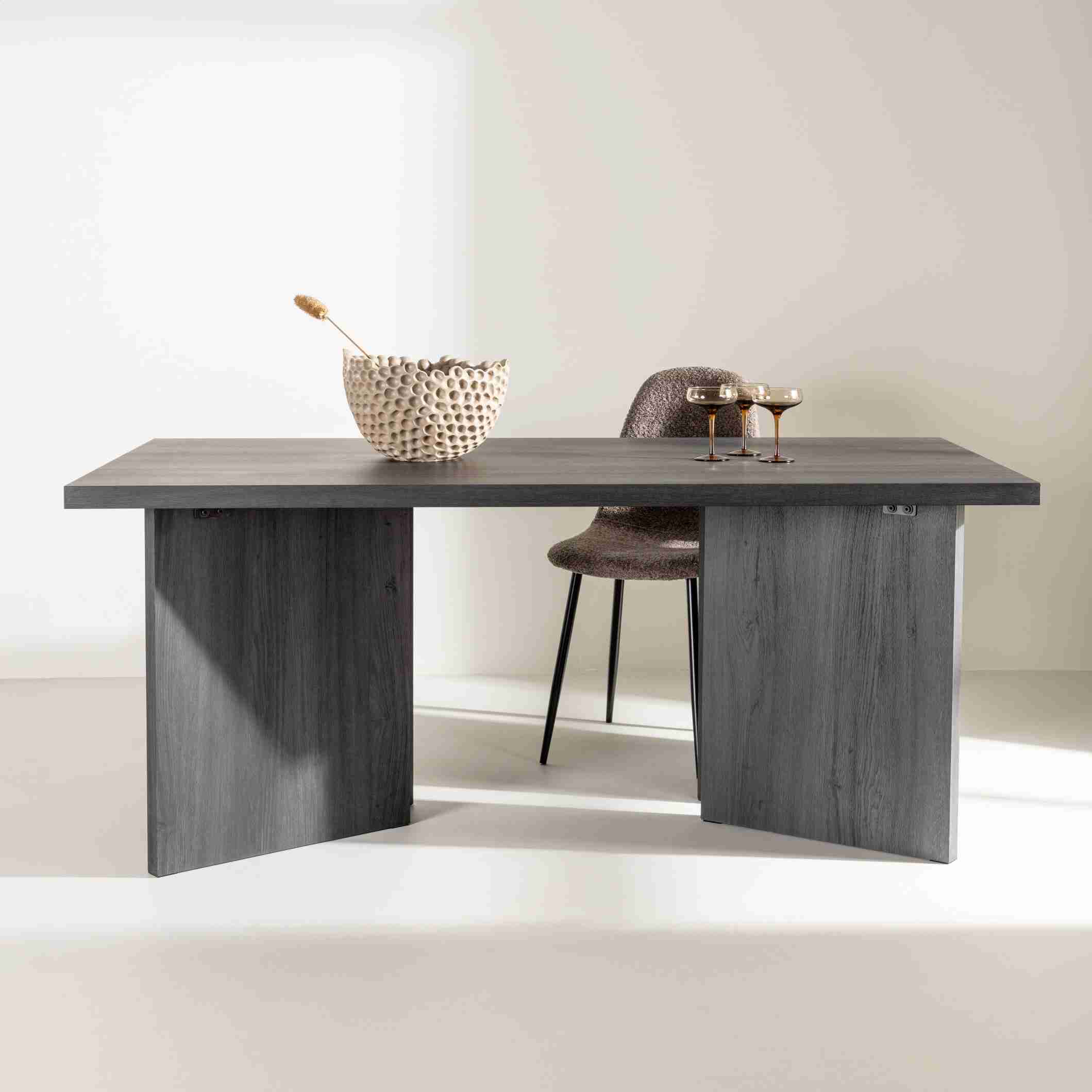 Nohr Eettafel 'Navarro' 180 x 90cm, kleur Zwart