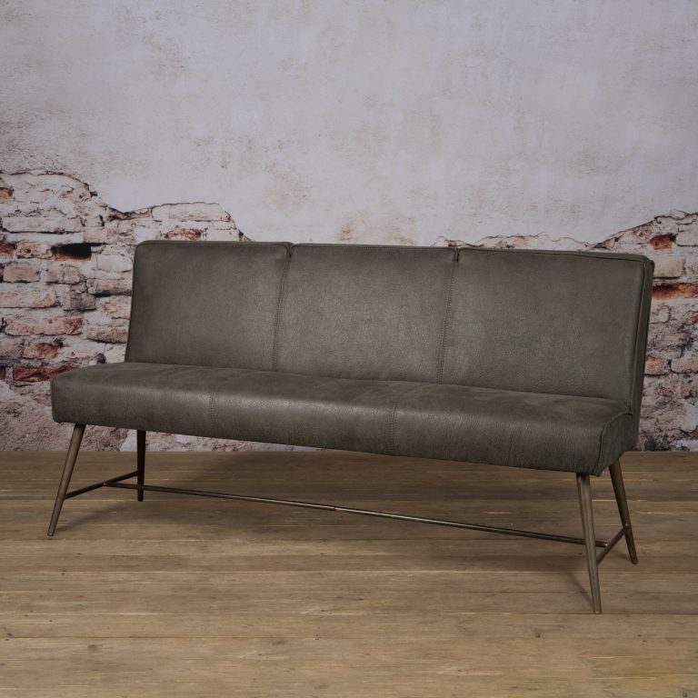 Tower Living Eetkamerbank 'Belmonte' 155cm, kleur grijs