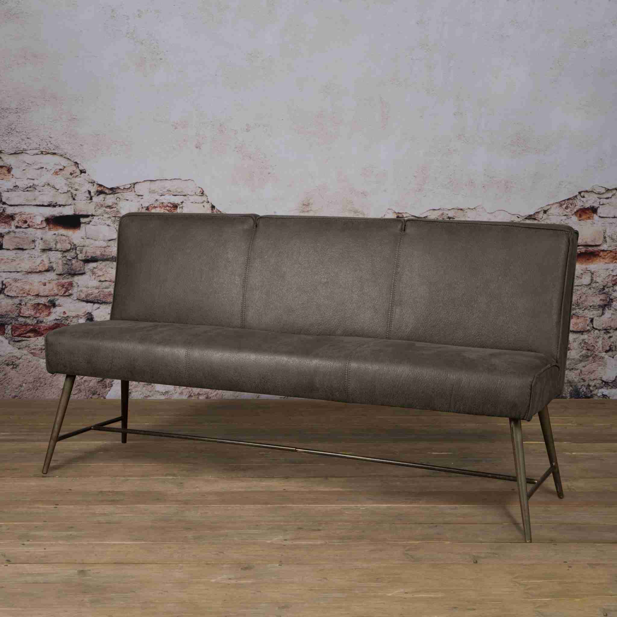 Tower Living Eetkamerbank 'Belmonte' 155cm, kleur grijs