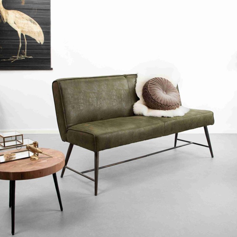 Tower Living Eetkamerbank 'Belmonte' 155cm, kleur groen