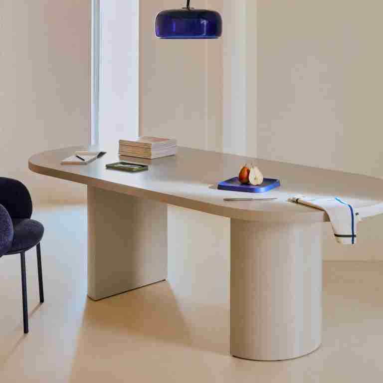 Kave Home Ovale Eettafel 'Nealy' 200 x 100cm, kleur Ecru