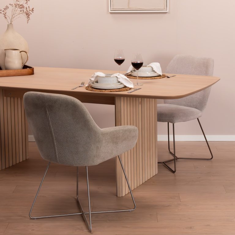 Sohome Eettafel 'Olaf' Eiken, 220 x 105cm, kleur Whitewash