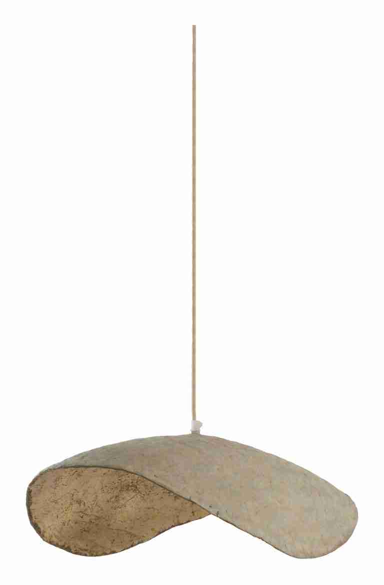 Light & Living Hanglamp 'Lonia' Papier Maché, 53cm, kleur Grijs