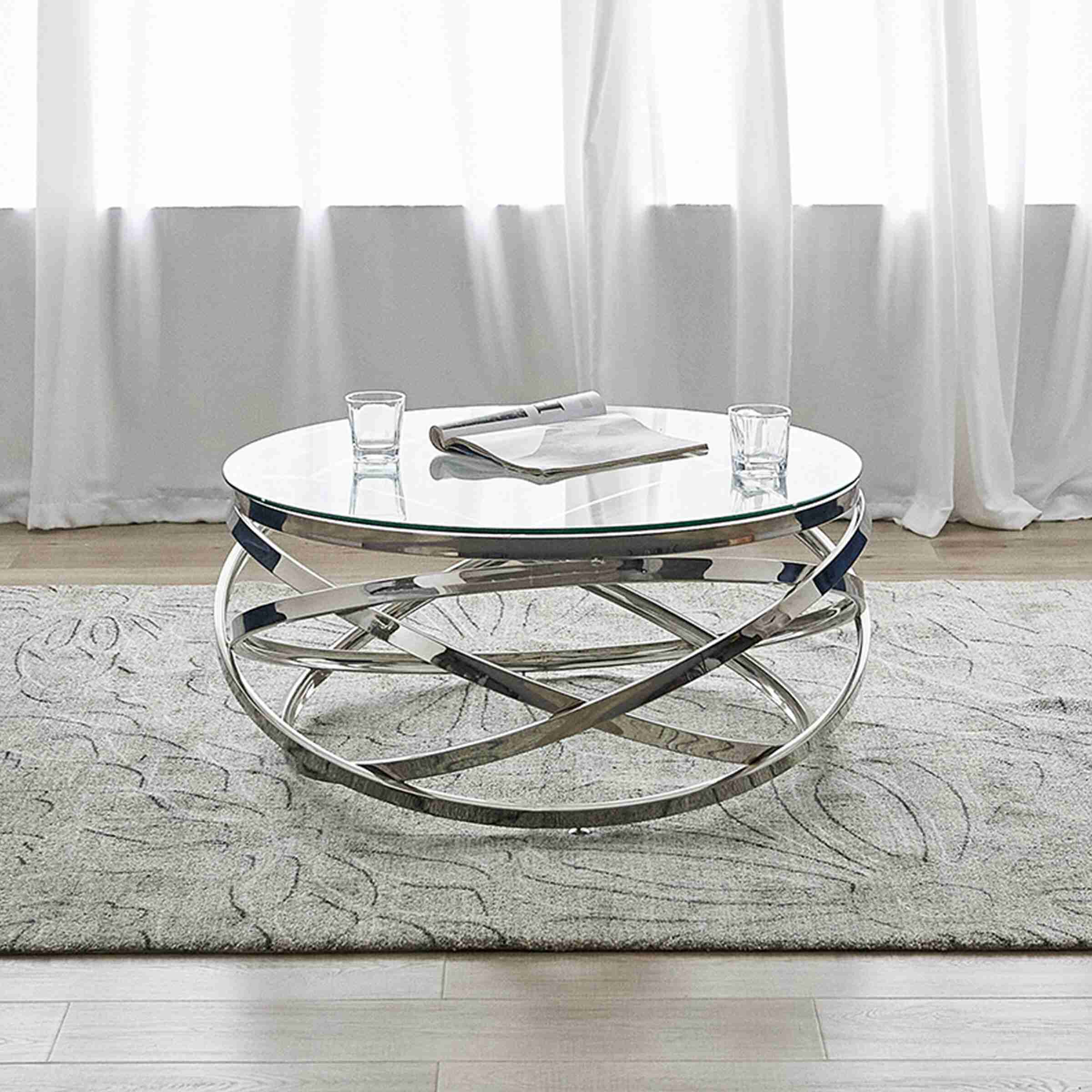 Artistiq Living Salontafel 'Mischa' 80cm, kleur zilver