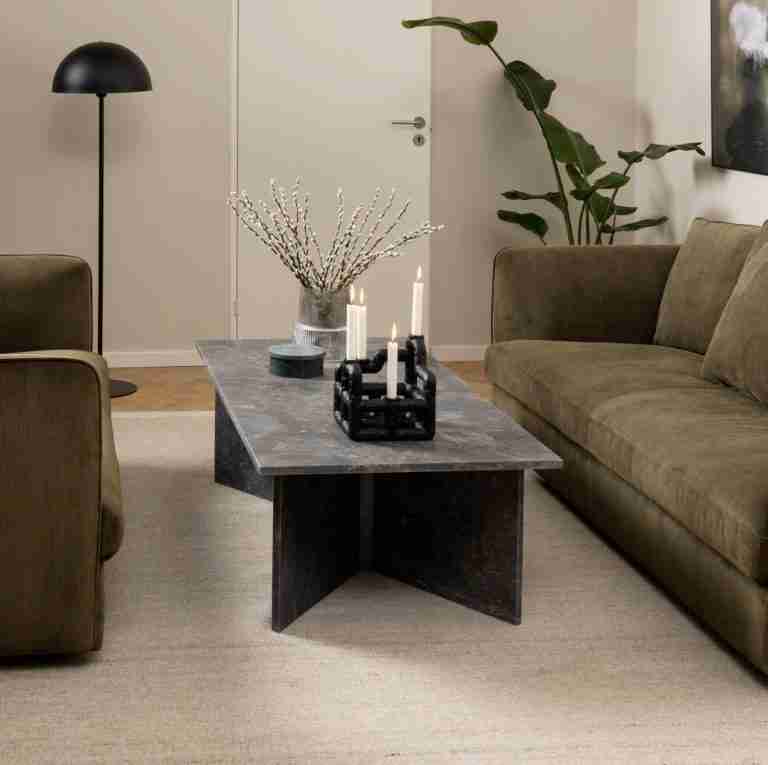 Bendt Salontafel 'Shaunika' Marmer, 140 x 70cm, kleur marron bruin