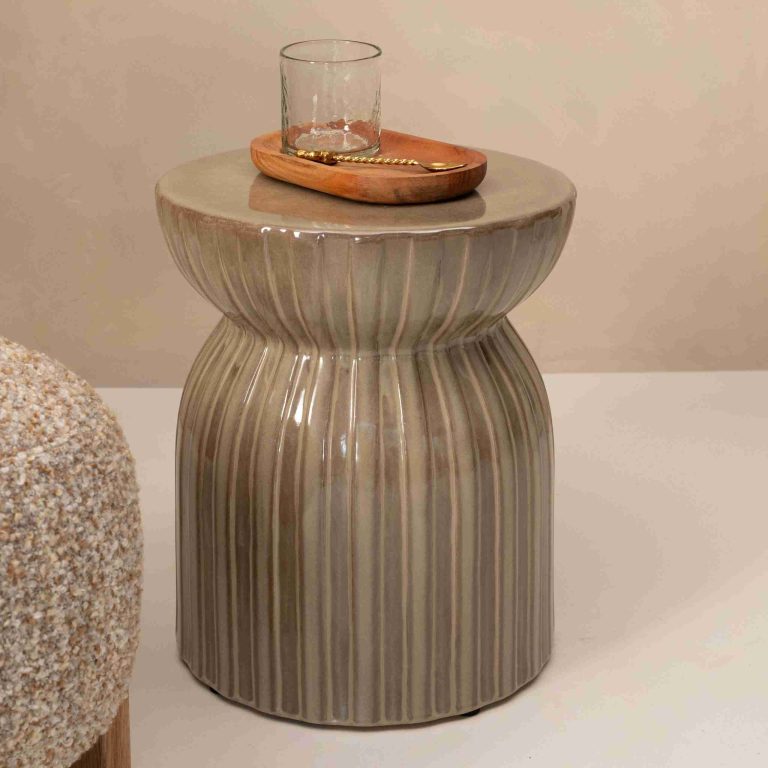 Rivièra Maison Bijzettafel 'Sintra' Keramiek, kleur Urban Olive
