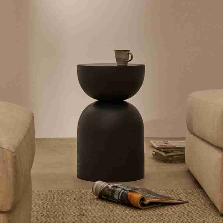Kave Home Ronde Bijzettafel 'Rachell' 30cm, kleur Grijs