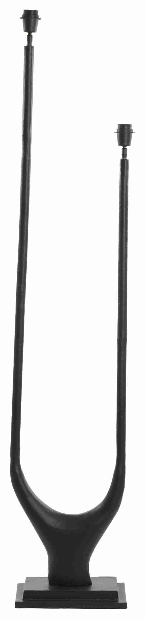 Light & Living Vloerlamp 'Gavi' 2-Lamps, kleur Mat Zwart (excl. kap)
