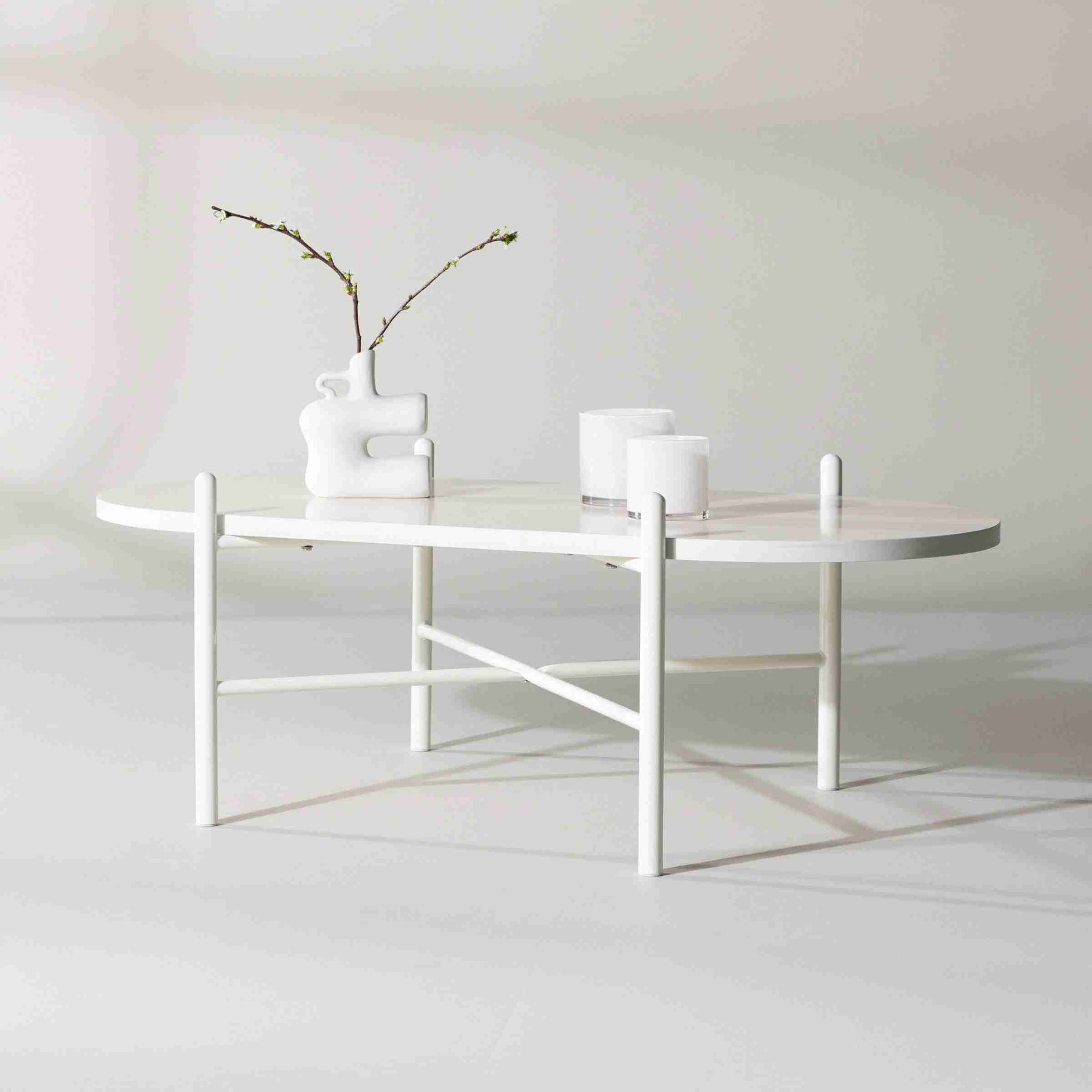 Nohr Ovale Salontafel 'Tieshia' 120 x 65cm, kleur Beige