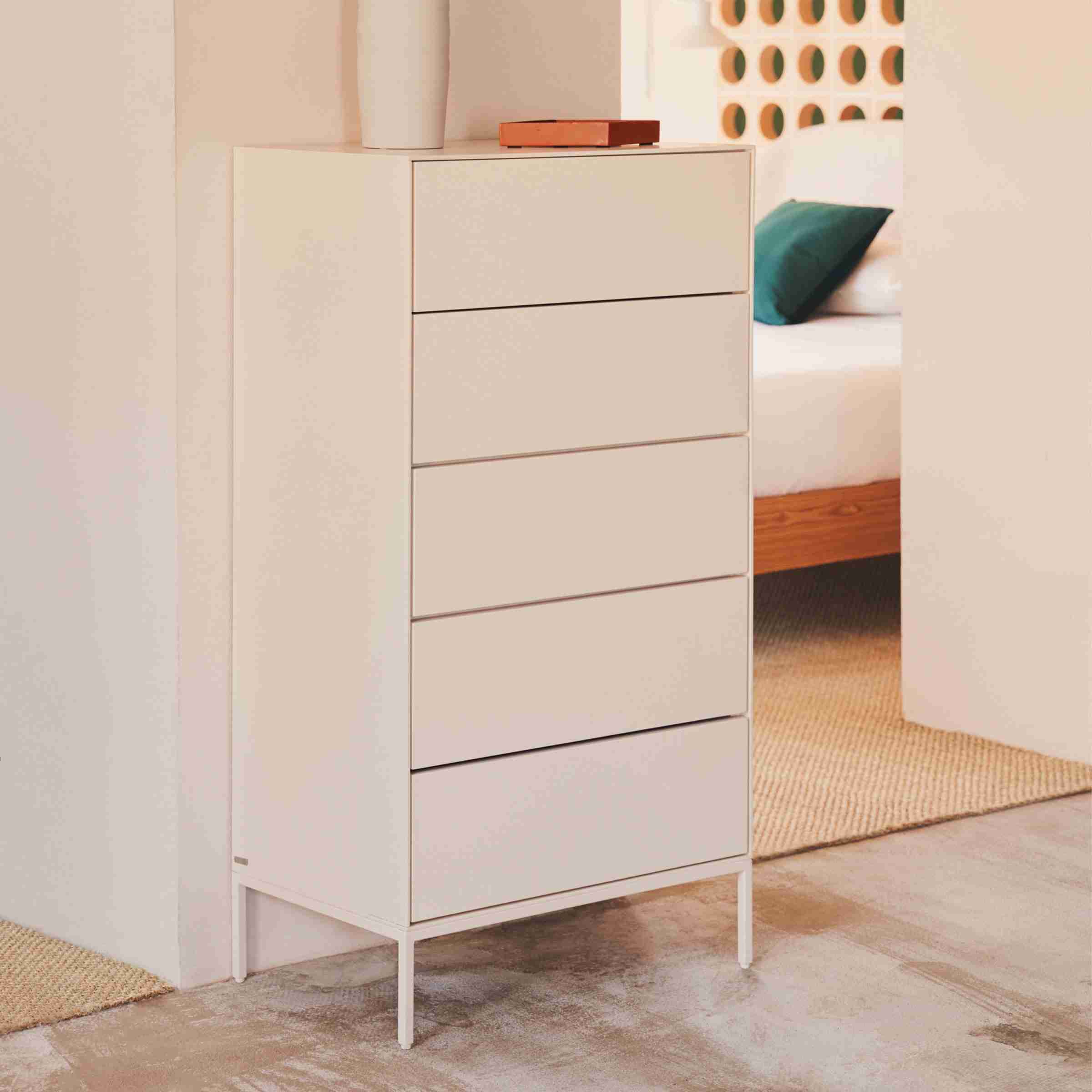 Kave Home Ladekast 'Vedrana' 114 x 60cm, kleur Wit