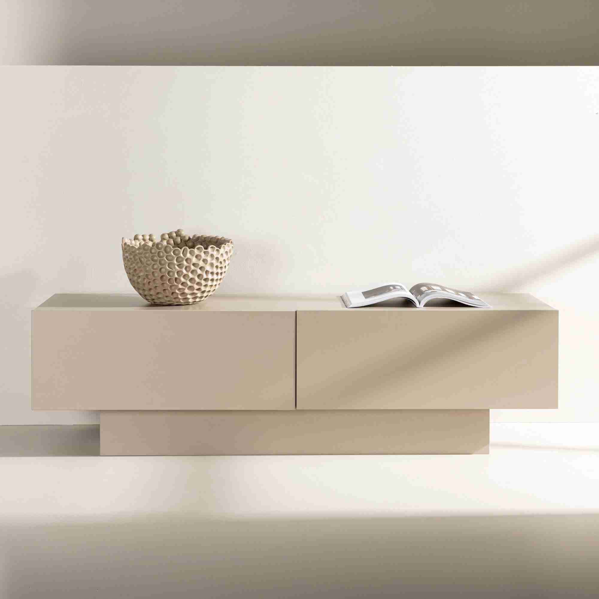 Nohr TV-meubel 'Willam' met 2 kleppen, 160cm, kleur Beige