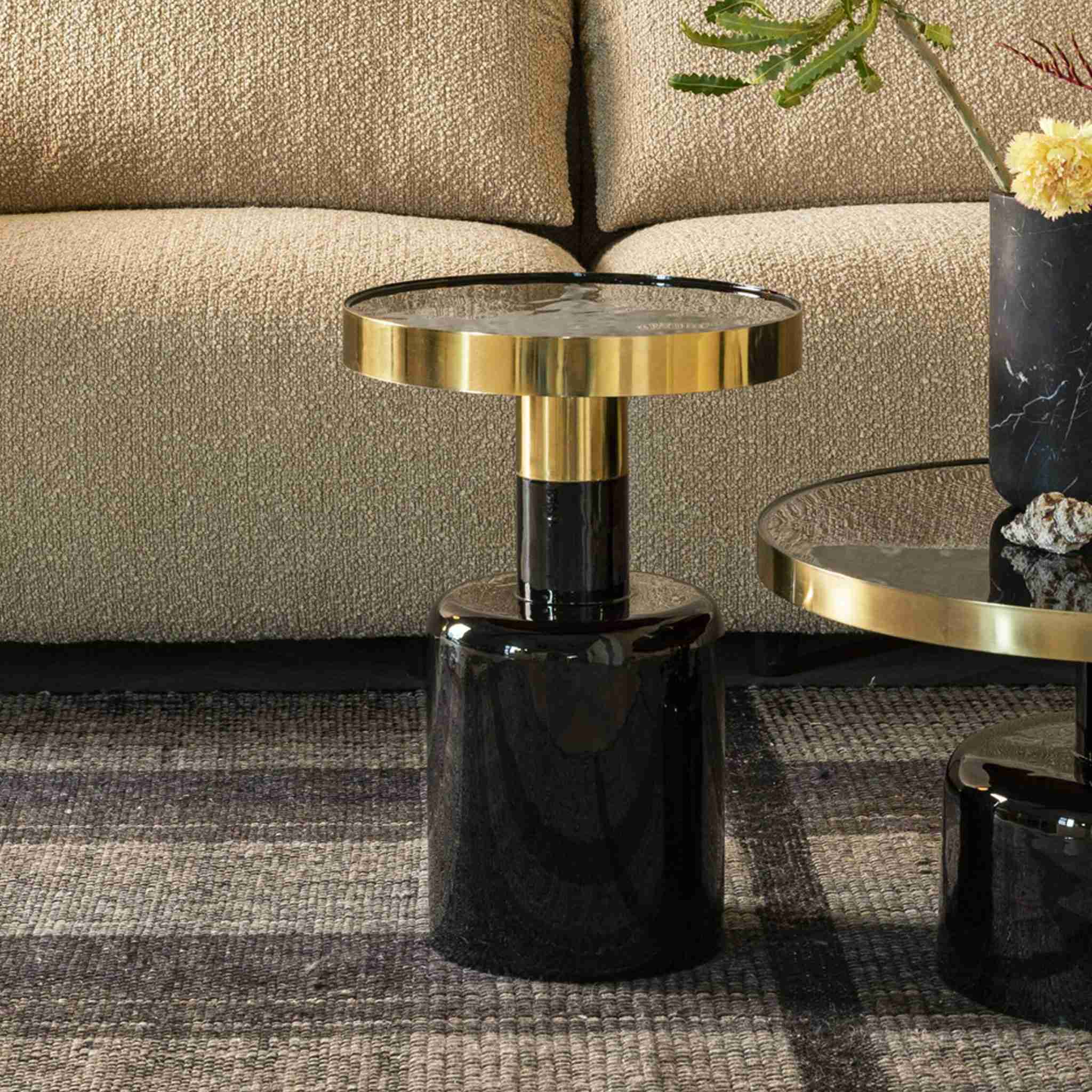 Zuiver Ronde Bijzettafel 'Glam' 36cm, kleur Zwart