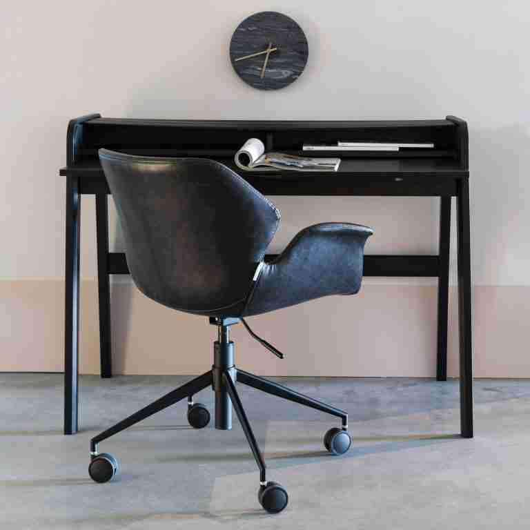 Zuiver Bureau 'Barbier' Eikenhout, kleur Zwart