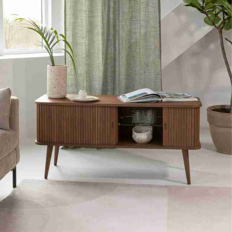 Zuiver TV-meubel 'Barbier' Walnoothout, 120cm, kleur Bruin