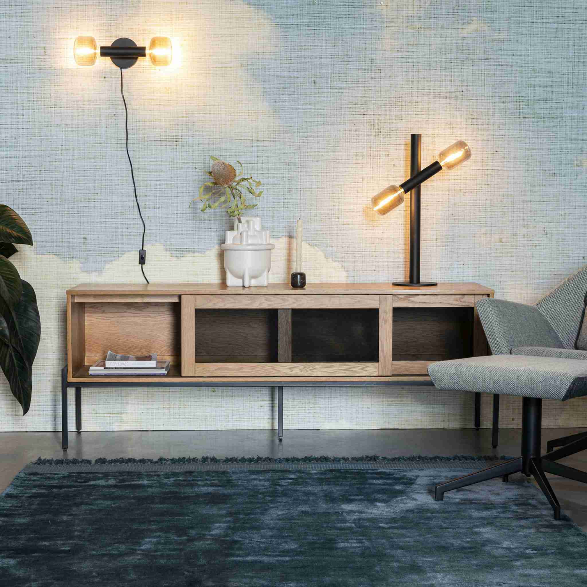 Zuiver TV-meubel 'Hardy' Eikenhout, 160cm, kleur Naturel