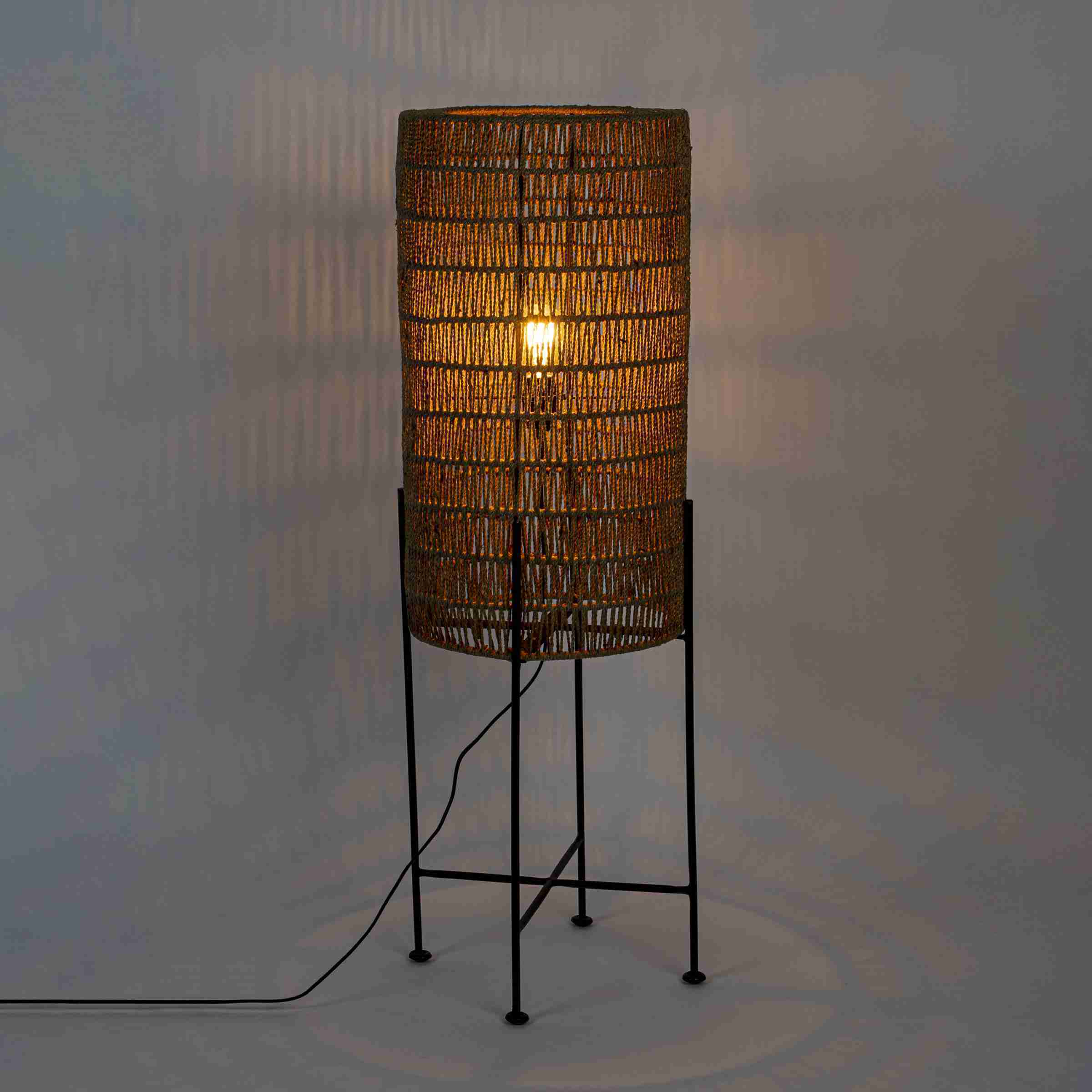 Dutchbone Vloerlamp 'Kari' Jute, kleur Naturel