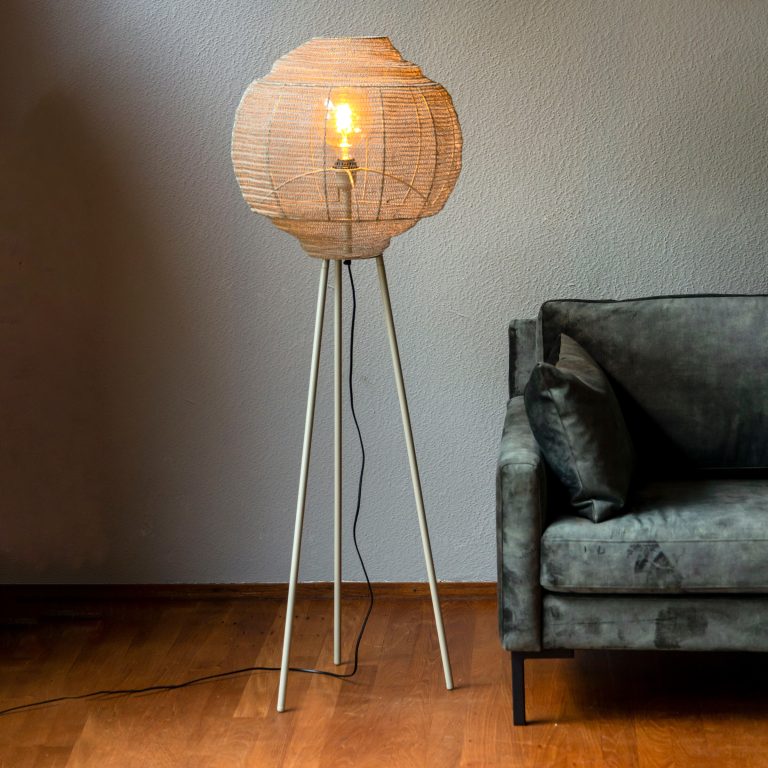 Dutchbone Vloerlamp 'Meezan' 142cm, kleur Grijs