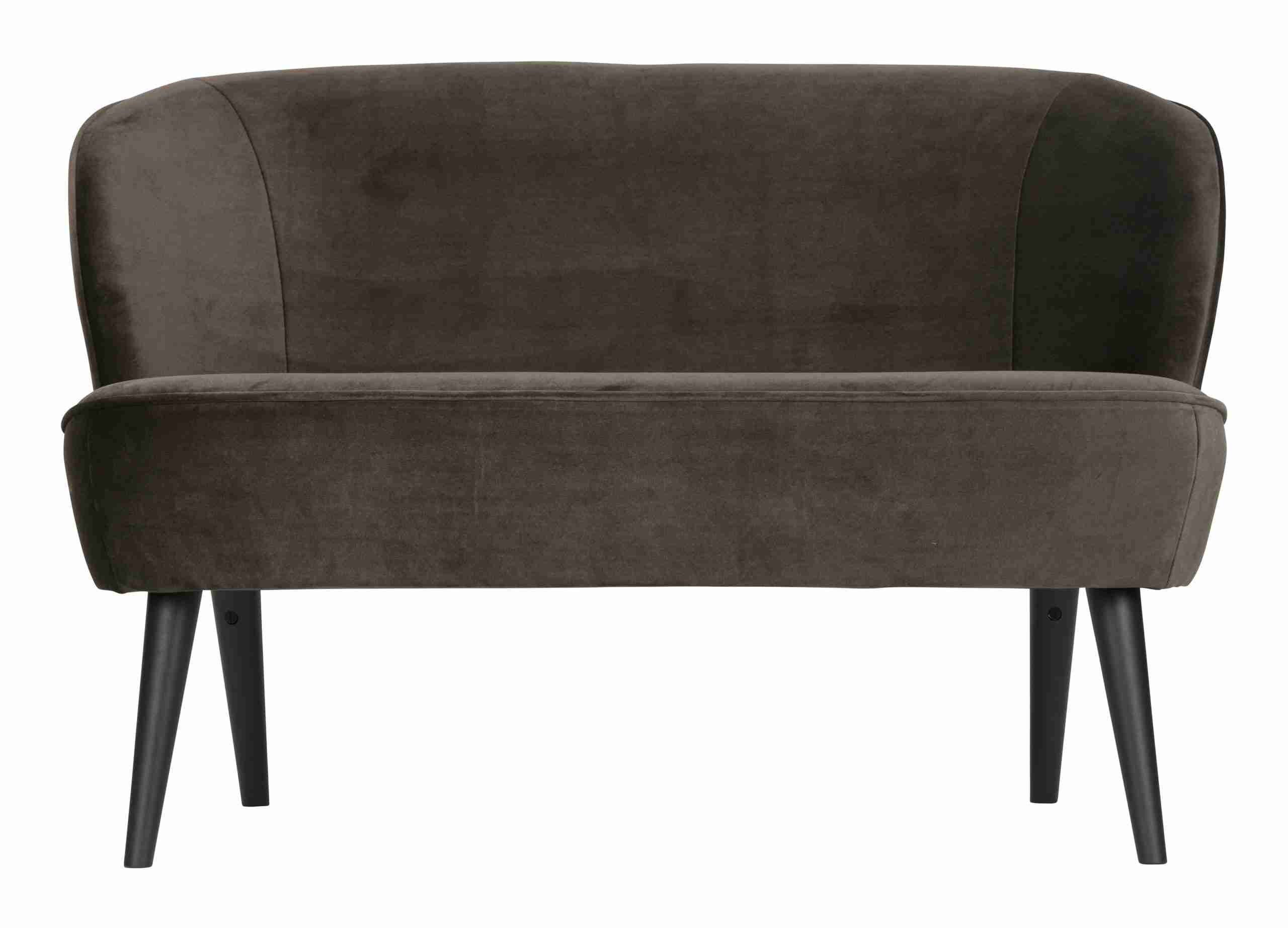 WOOOD Bankje 'Sara' Velvet, kleur Groen