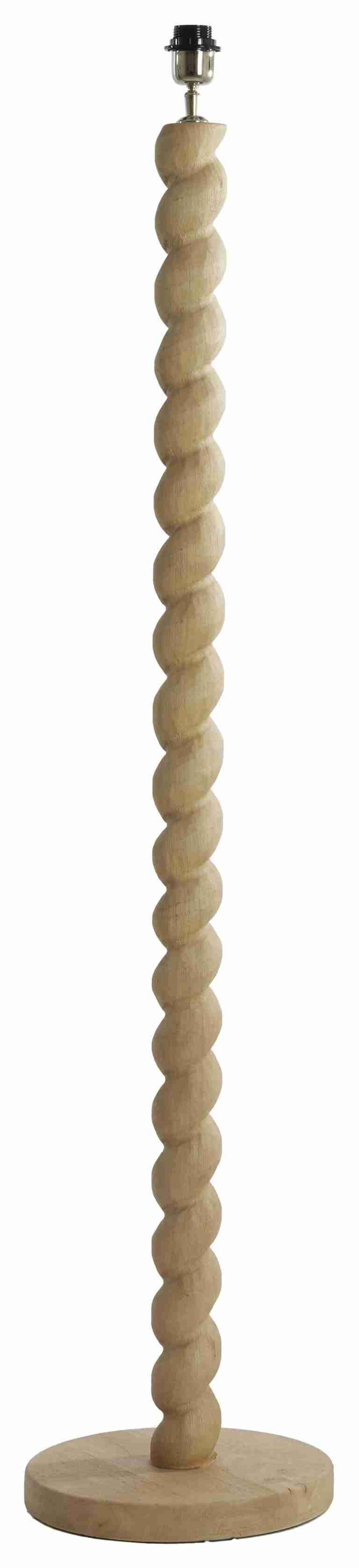 Light & Living Vloerlamp 'Nanno' Mangohout, 138cm, kleur Mat Naturel (excl. kap)