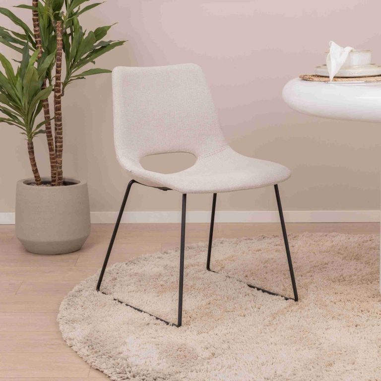 Kave Home Eetkamerstoel 'Zahara' kleur Beige