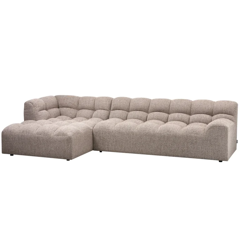 Links ligstoel geweven stofmix Woood Allure