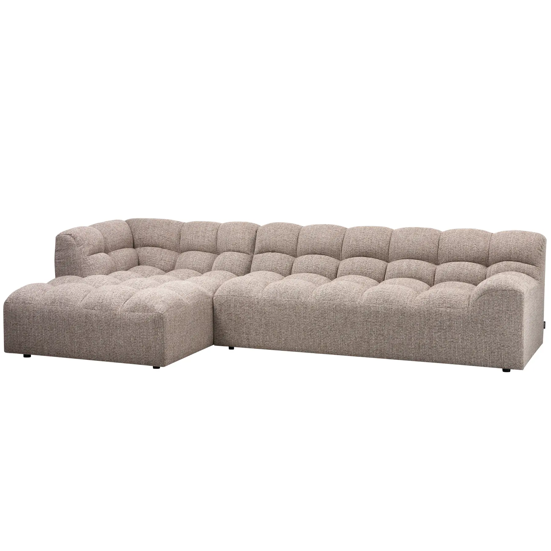 Links ligstoel geweven stofmix Woood Allure