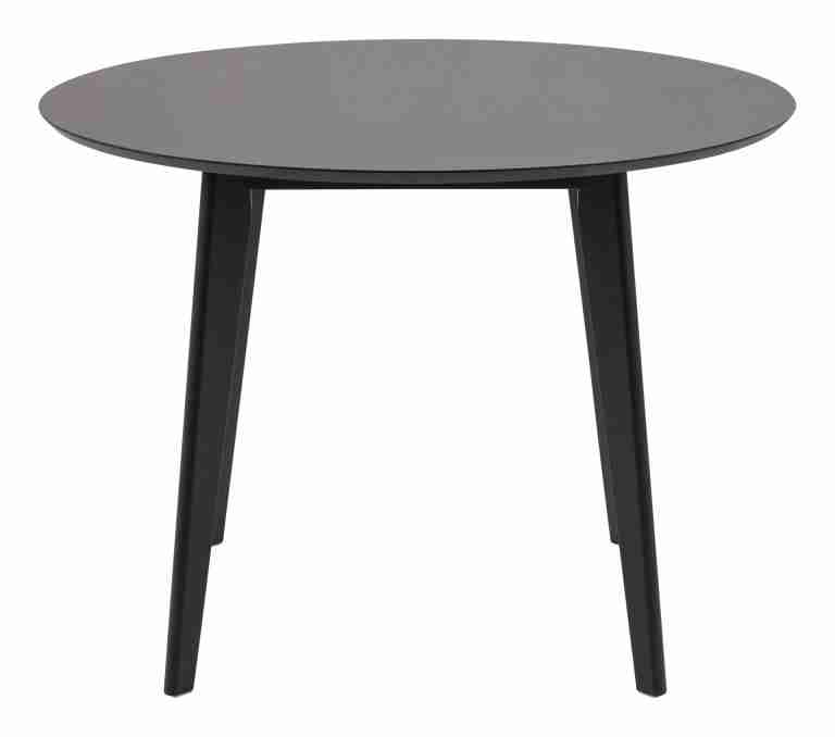 Bendt Ronde Eettafel 'Torkil' 105cm Eikenfineer, kleur Zwart