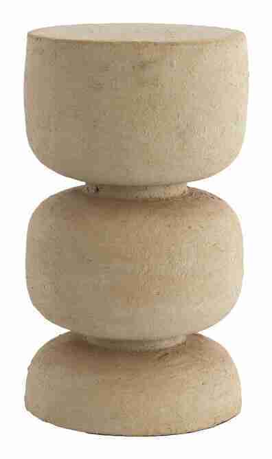 Light & Living Ronde Bijzettafel Jalon Papier Maché, √ò29cm - Beige