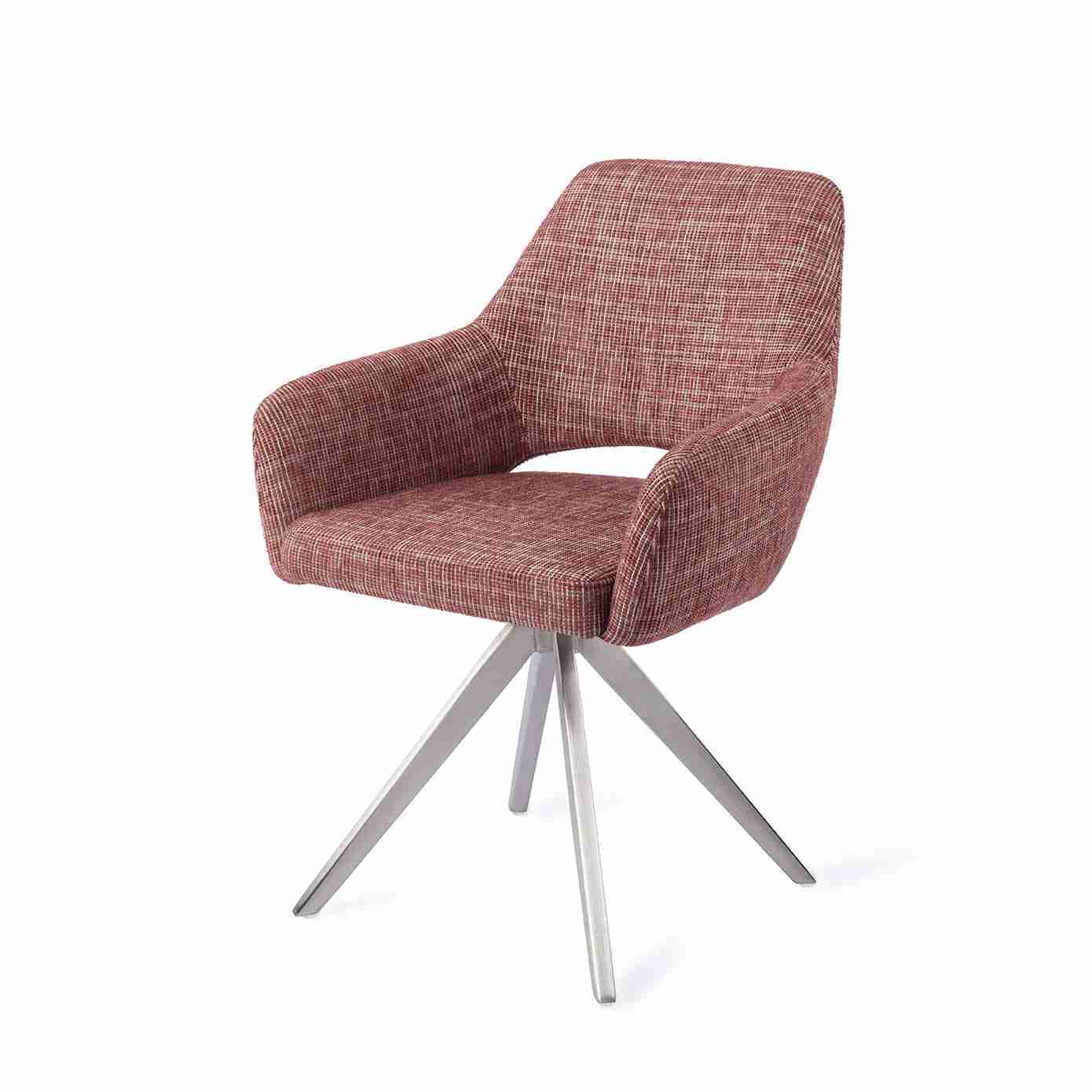 Jesper Home Eetkamerstoel 'Yanai' Turn Steel, kleur Berry Bars