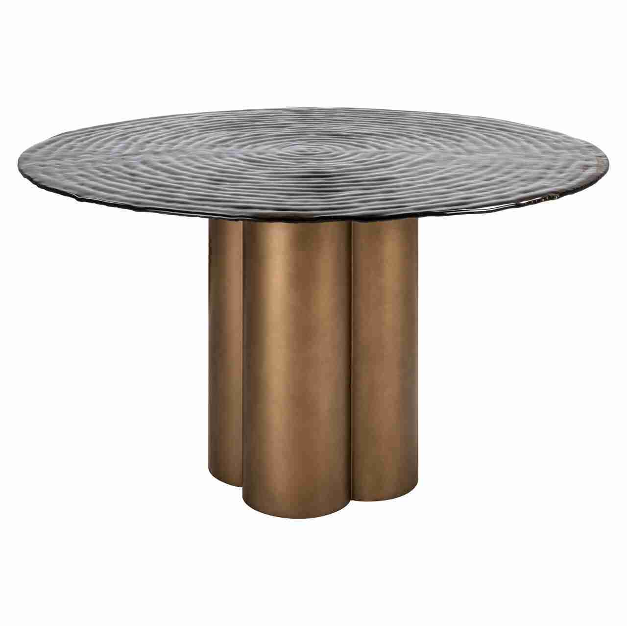 Richmond Ronde Eettafel Glastonburry Glas, √ò135cm - Gold Antique