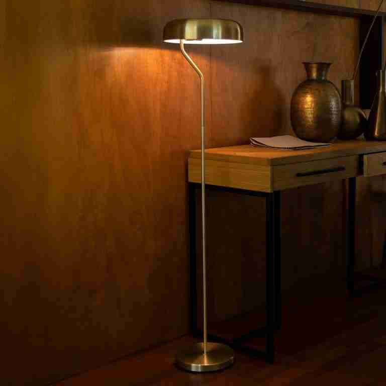 Dutchbone Vloerlamp 'Eclipse' 130cm, kleur Goud