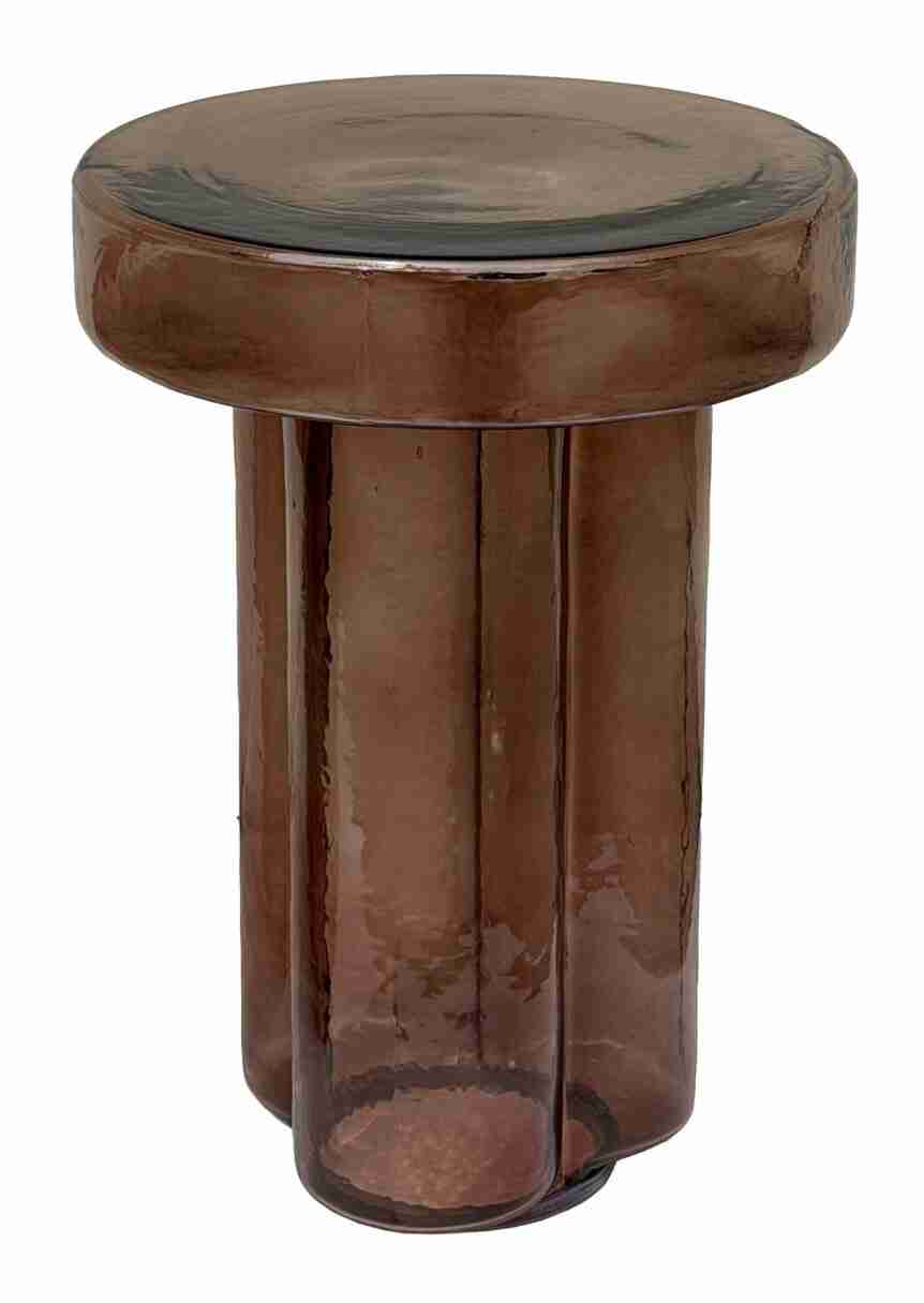 Brix Ronde Bijzettafel Lio Glas, √ò37cm - Smoke Brown