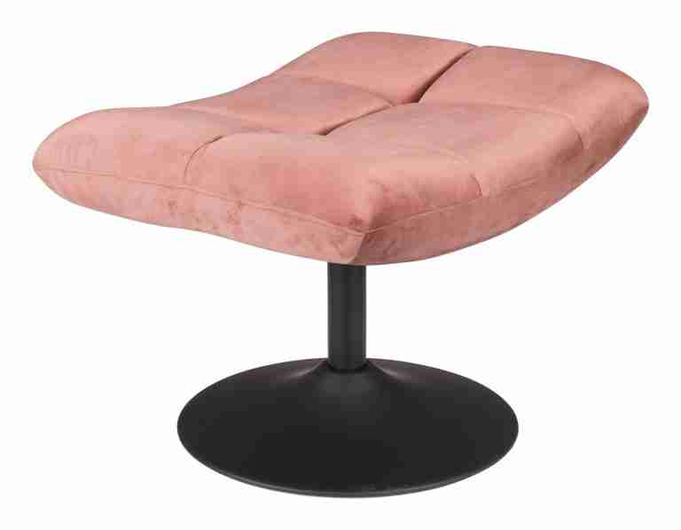 Dutchbone Hocker 'Bar' Velvet, kleur Roze