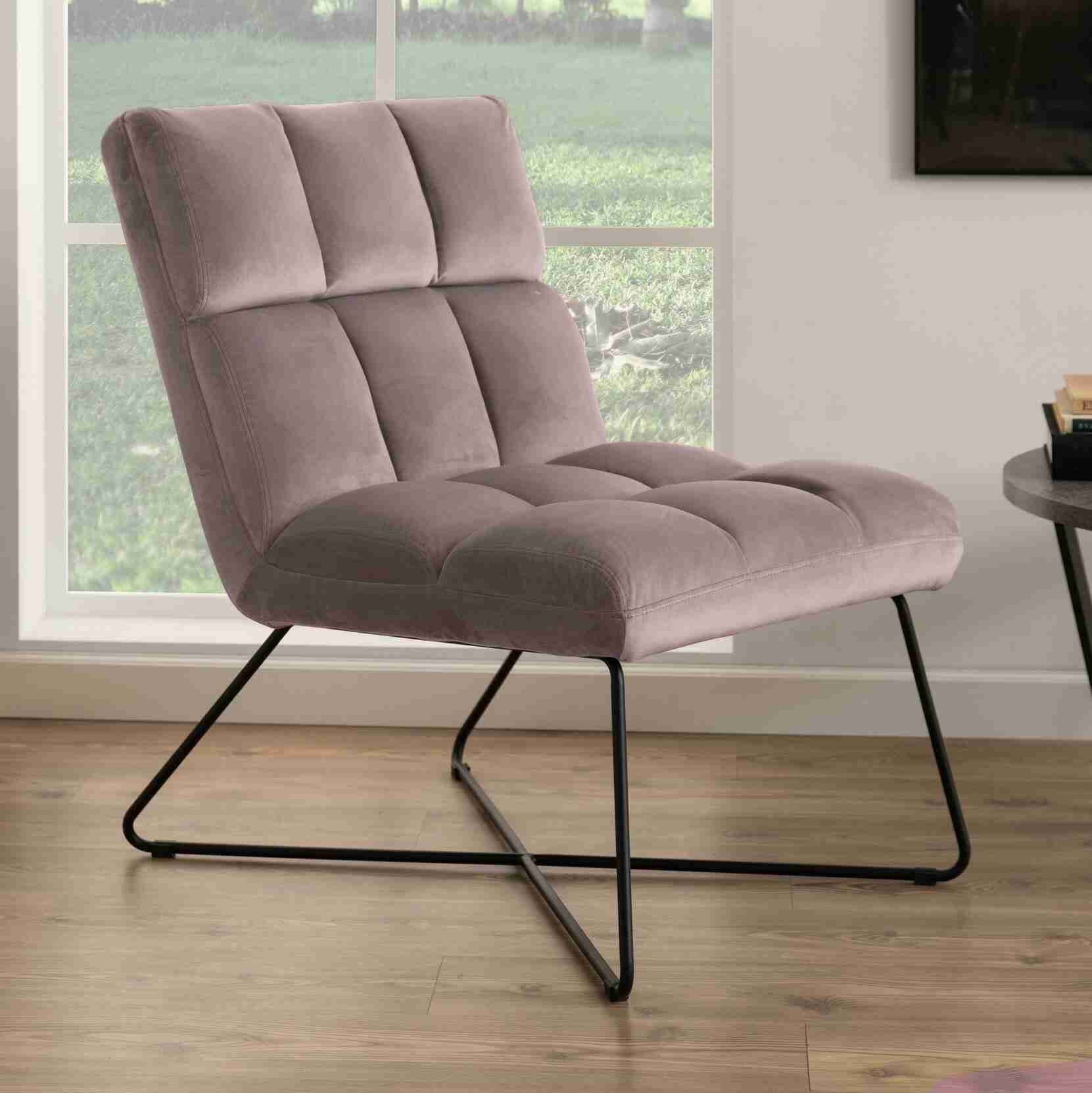 Bendt Fauteuil 'Kristian' Velvet, kleur Roze