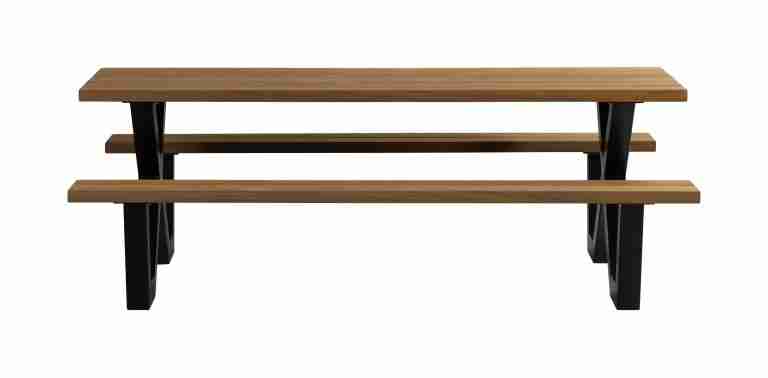 Tuin tafel Woood Ayous Natural X-Poot Metal [Fsc]