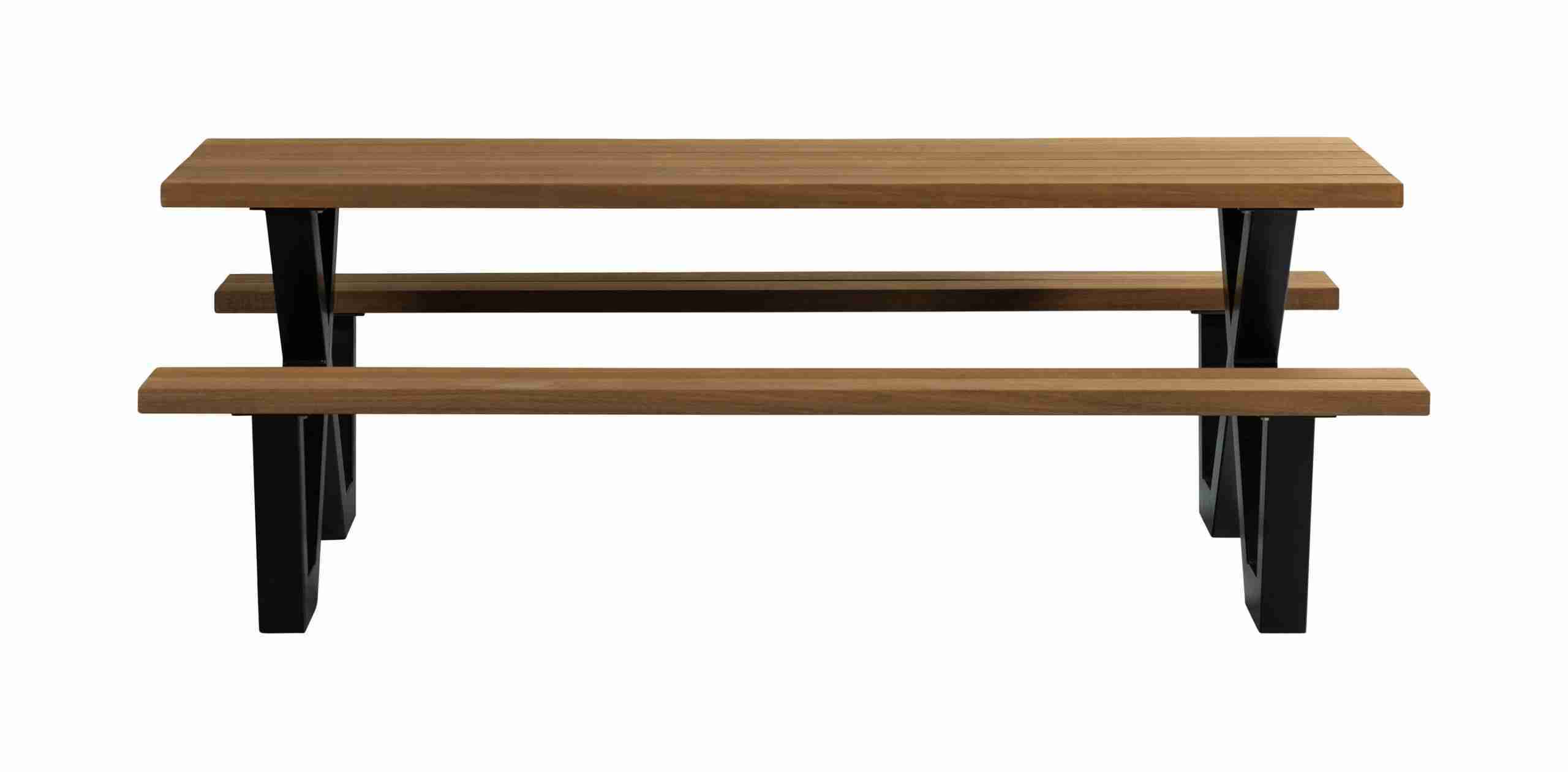 Tuin tafel Woood Ayous Natural X-Poot Metal [Fsc]