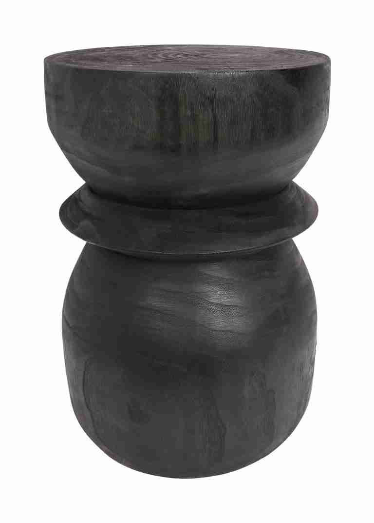 WOOOD Krukje 'Bikkel', kleur Zwart, Ø28cm