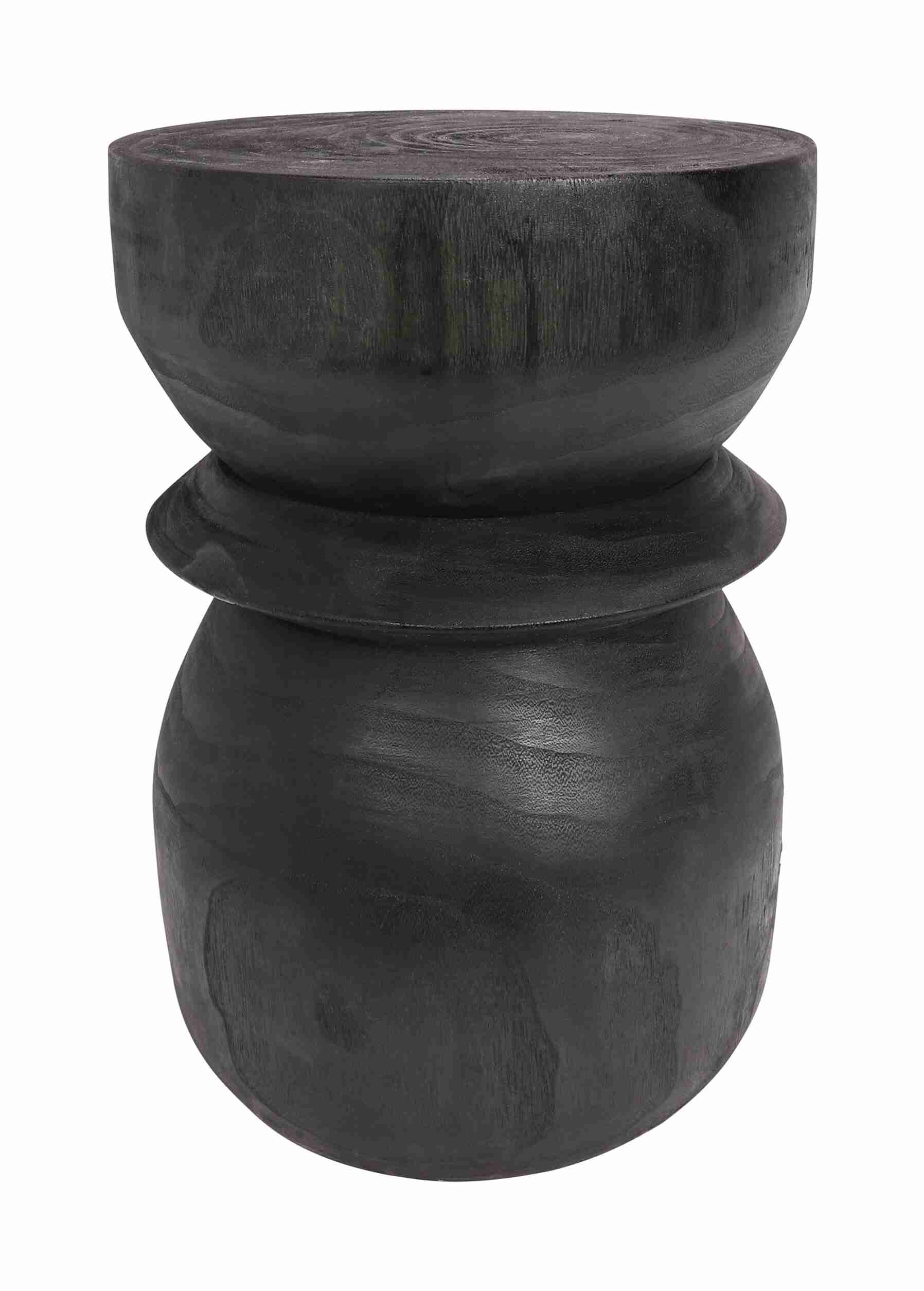 WOOOD Krukje 'Bikkel', kleur Zwart, Ø28cm