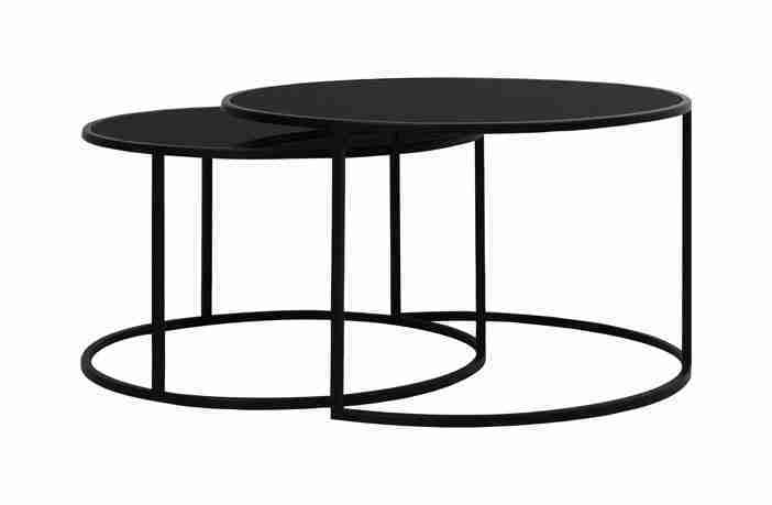Light & Living Salontafel 'Duarte' Set van 2 stuks, kleur Mat Zwart