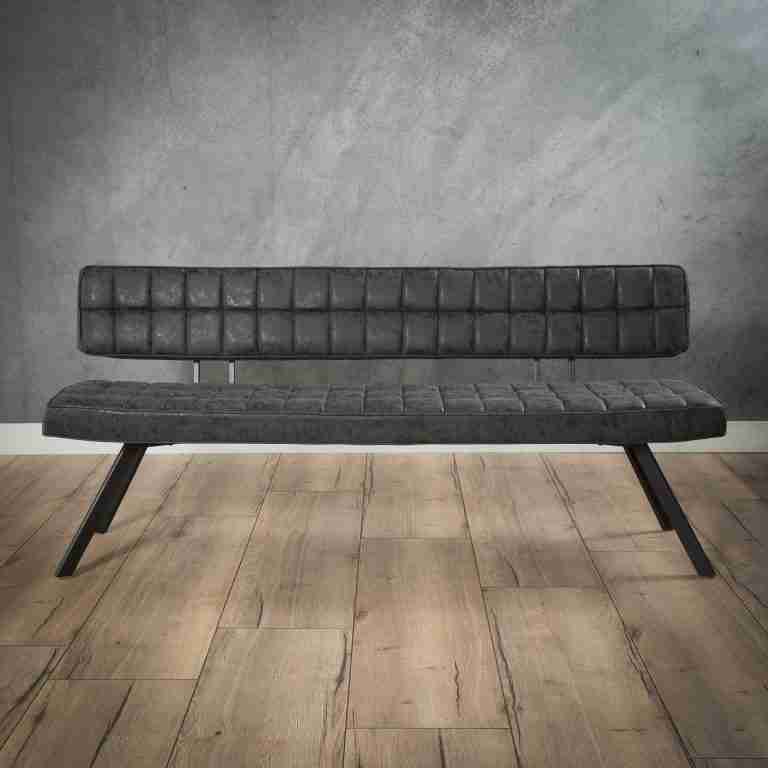 Eetkamerbank 'Ginger' 180cm, kleur Zwart