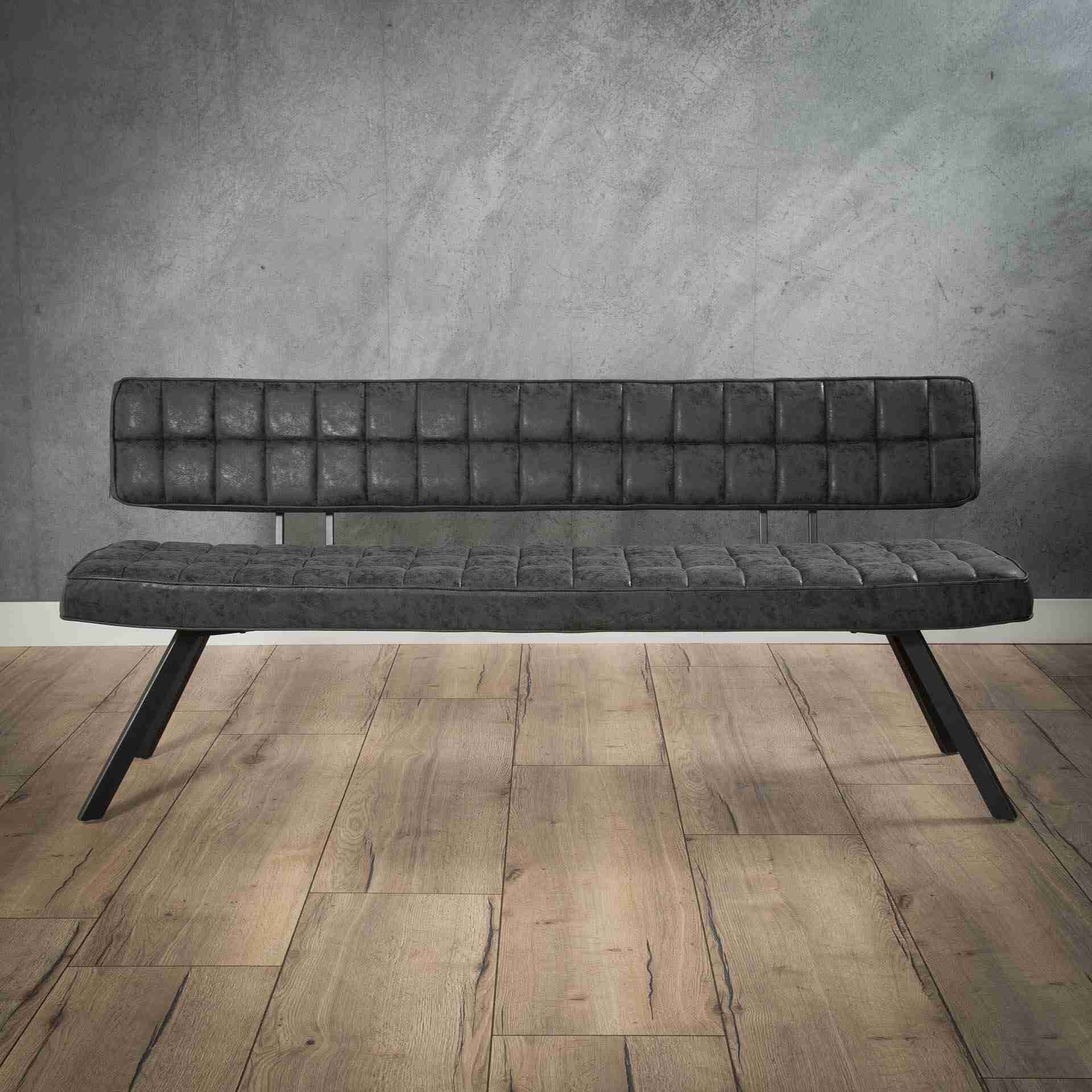 Eetkamerbank 'Ginger' 180cm, kleur Zwart