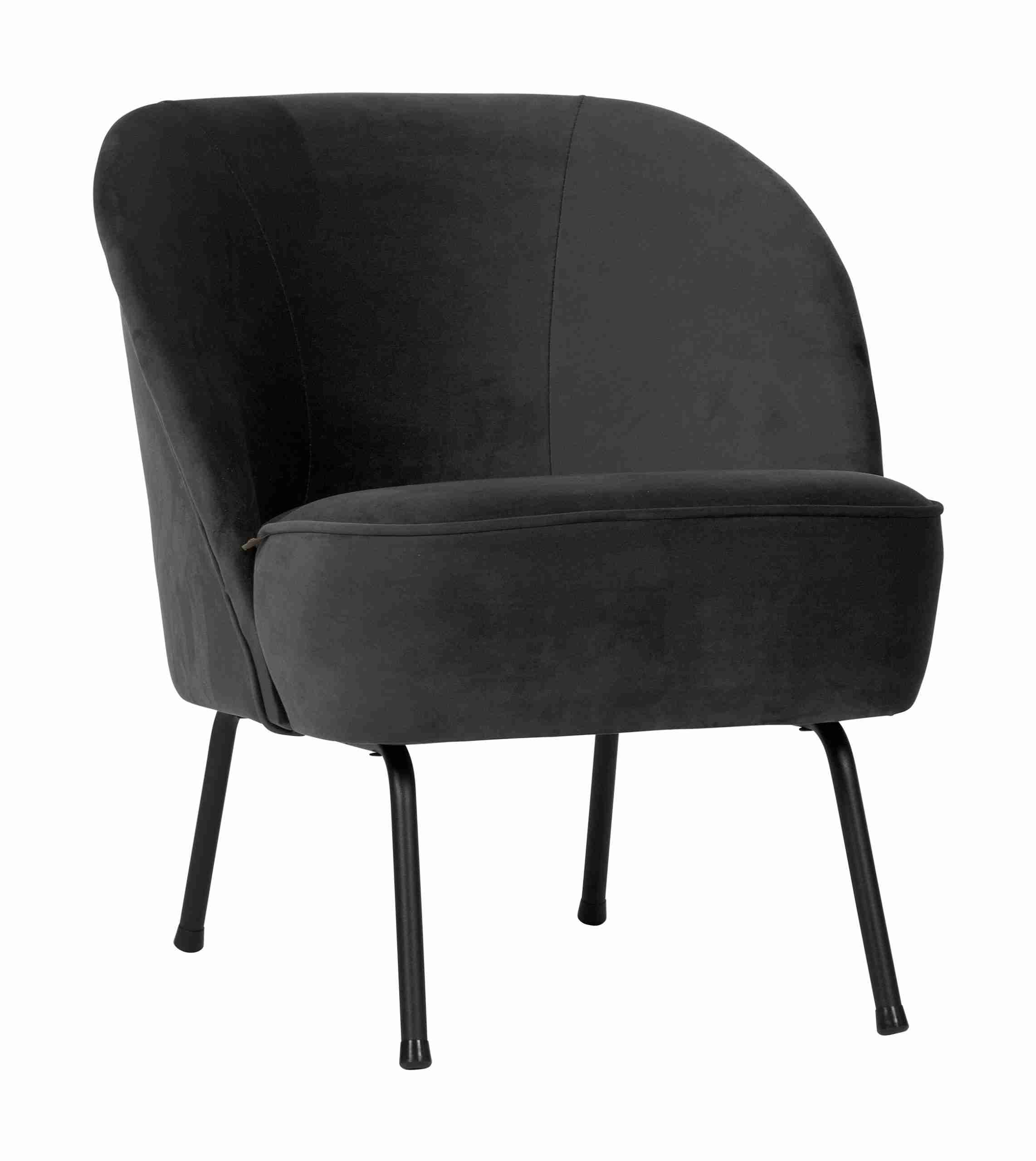 WOOOD Fauteuil 'Vogue' Velvet, kleur Zwart