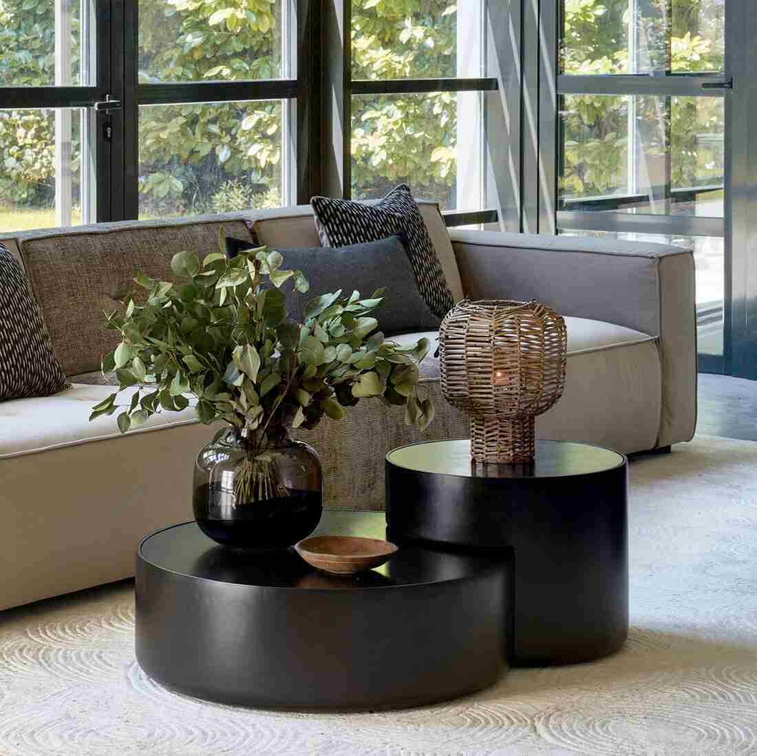 Rivièra Maison Salontafel 'Hollywood Hills' Mangohout, Set van 2 stuks