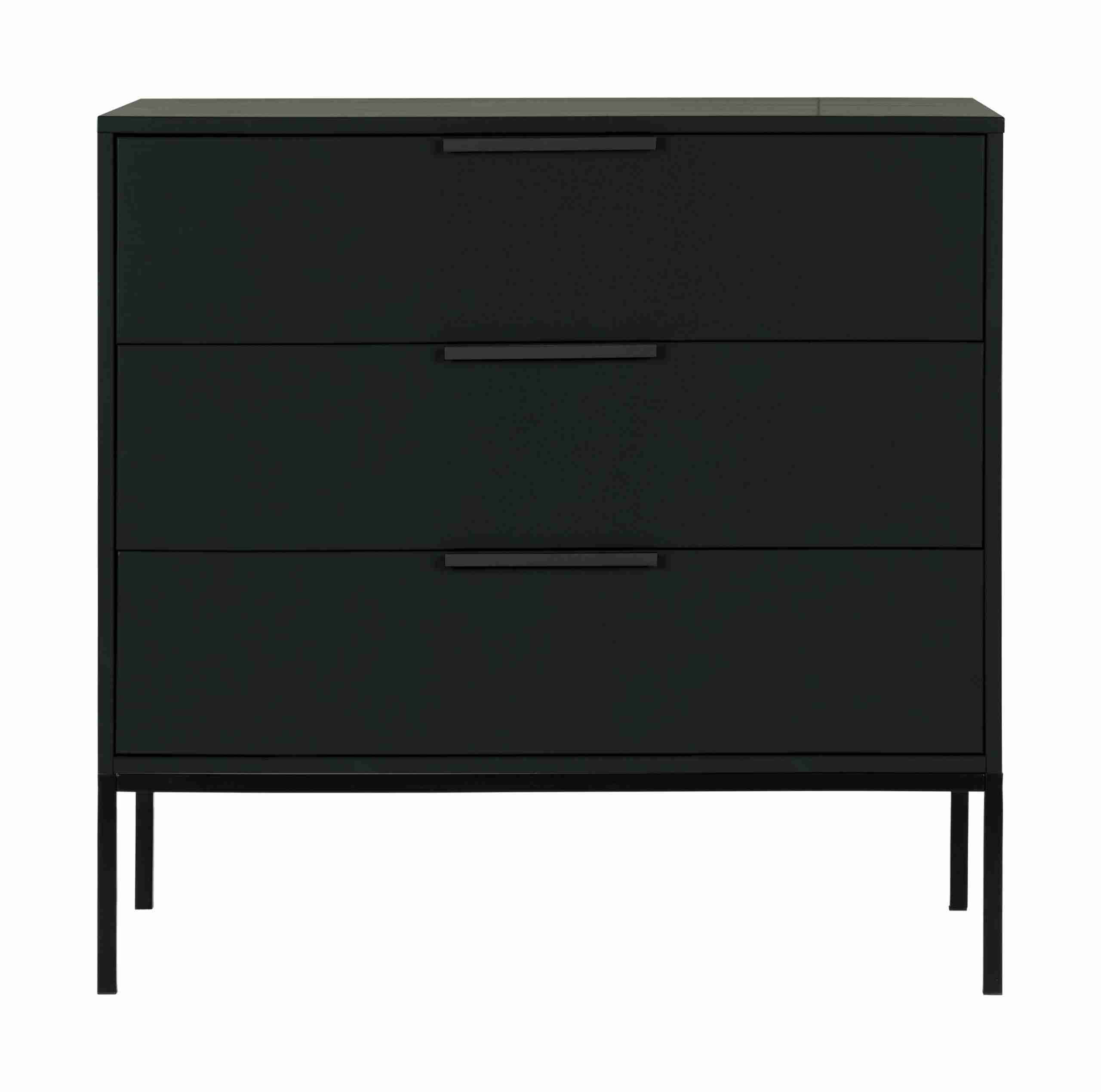 WOOOD Ladekast / Commode 'Adam' kleur Zwart
