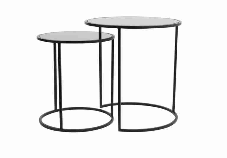 Light & Living Bijzettafel 'Duarte' Set van 2 stuks, kleur Mat Zwart