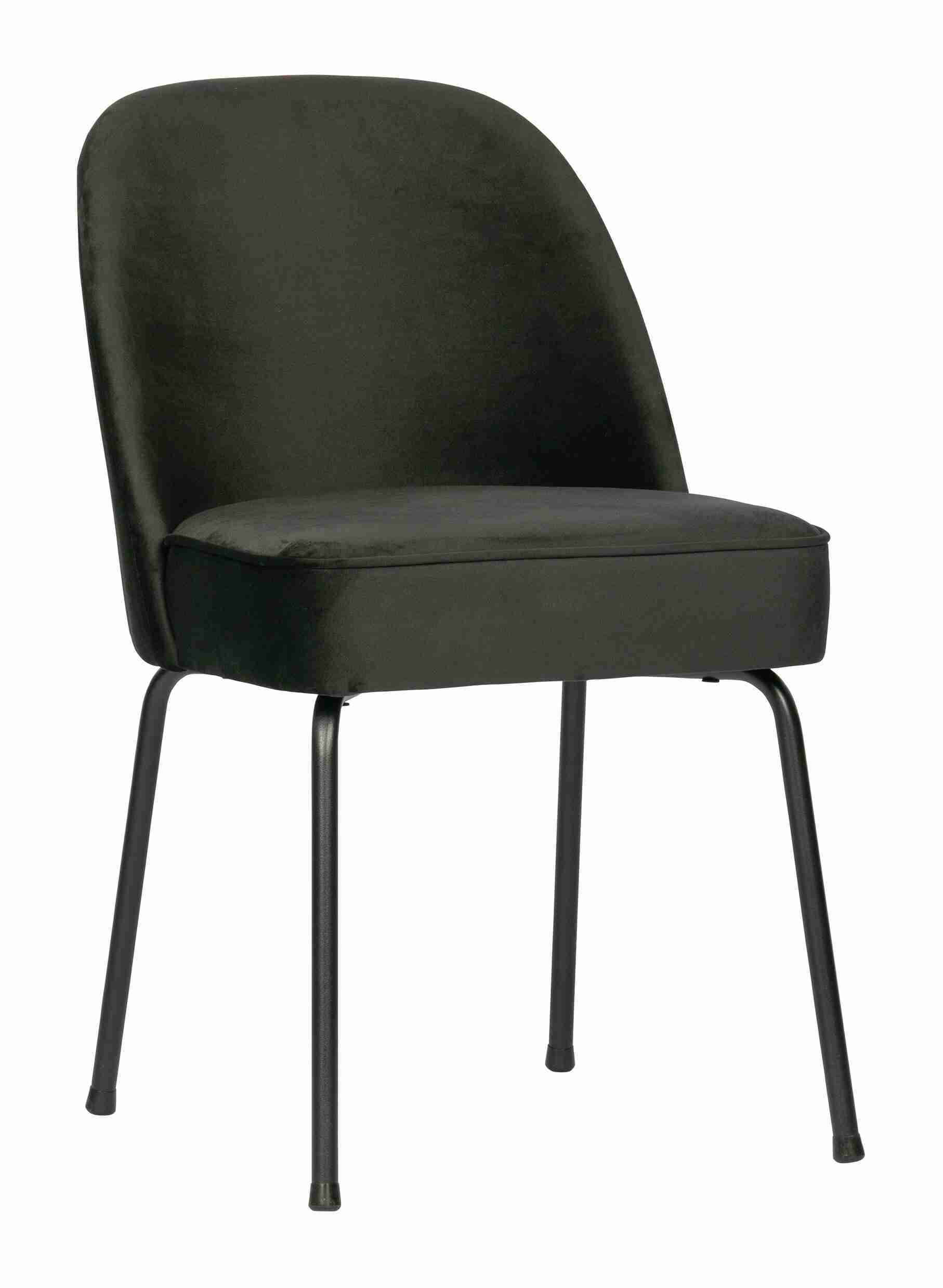 WOOOD Eetkamerstoel 'Vogue' Velvet, kleur Zwart