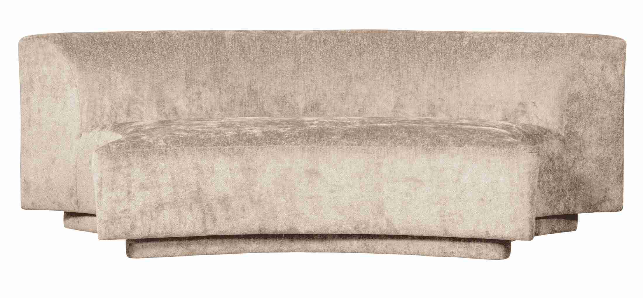 WOOOD 2-zits Bank Popular Modulair, Chenille - Naturel - BePureHome