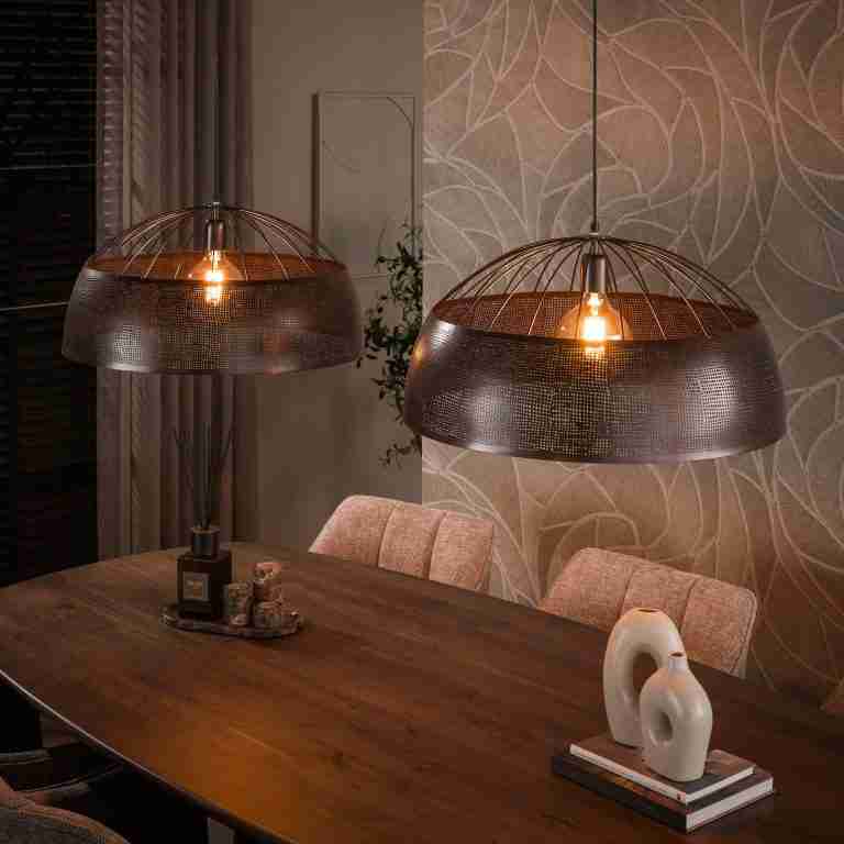 LifestyleFurn Hanglamp Stasia 2-lamps, √ò60cm - Koper