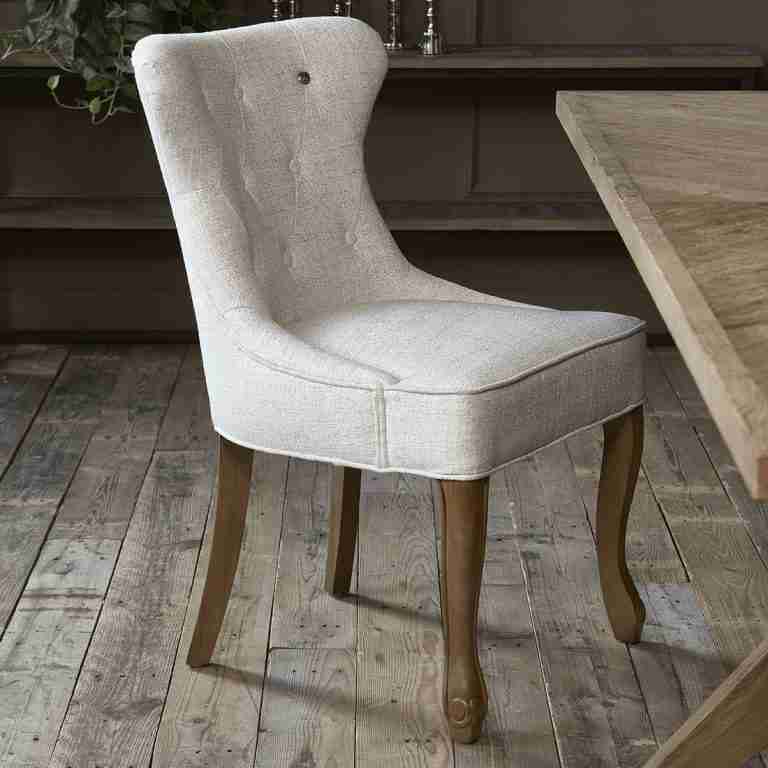 Rivièra Maison Eetkamerstoel 'George' Rich Tweed, kleur Antique White