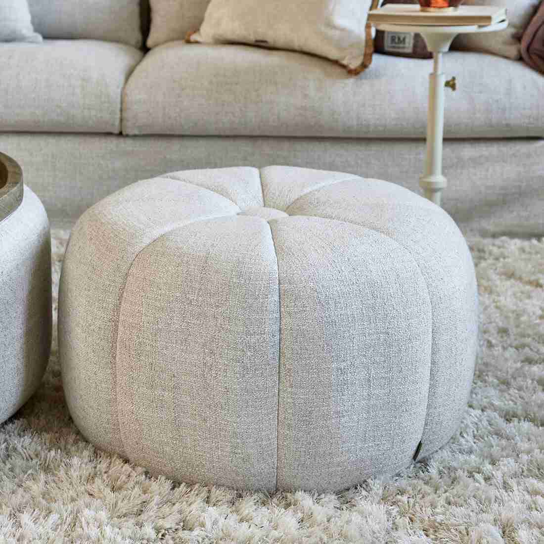 Rivièra Maison Hocker 'Falcone' Rich Tweed, kleur Antique White